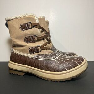 Womens SKECHERS Outdoor Faux Fur Lined Snakeskin Print Boots / Size 8